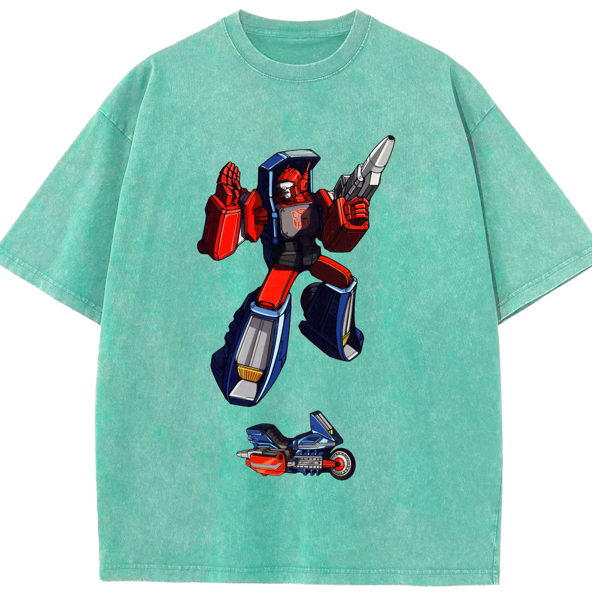 （画像用）  綿100% ヴィンテージ風 半袖Tシャツ（フロントプリント）